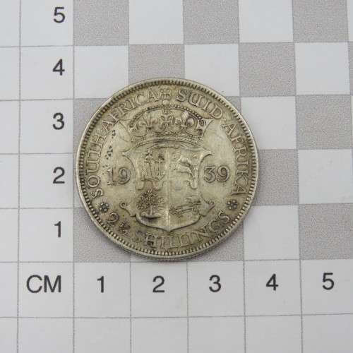 1939 South Africa half crown - Excellent reverse scratched obverse