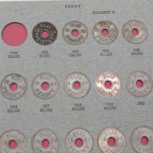 Collection of Fiji coins