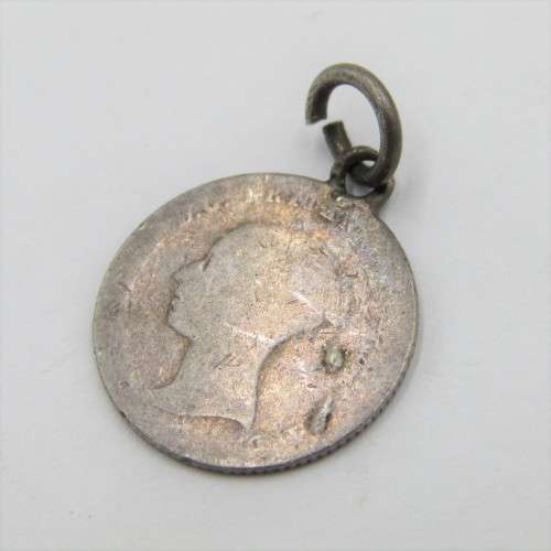 1844 Great Britain Groat 4 Pence Pendant