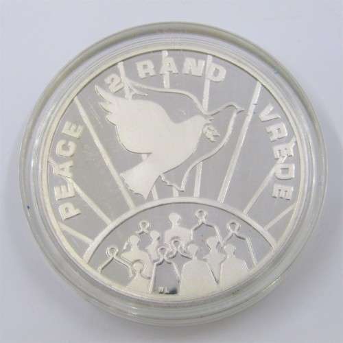 1993 Set of Peace R2 coins - 1 in Silver - 1 gold plated and Enamel - multiclour - 4800 Minted
