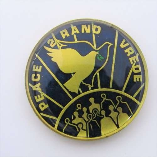 1993 Set of Peace R2 coins - 1 in Silver - 1 gold plated and Enamel - multiclour - 4800 Minted
