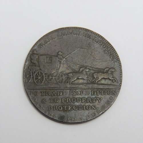 1797 Great Britain Mail Coach half penny token
