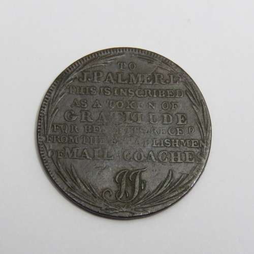 1797 Great Britain Mail Coach half penny token