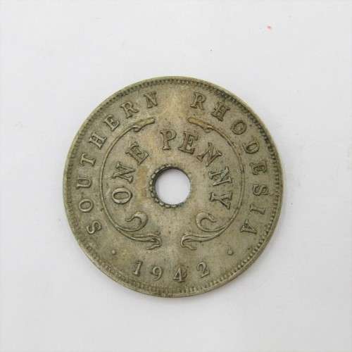 1942 Southern Rhodesia Penny - XF +