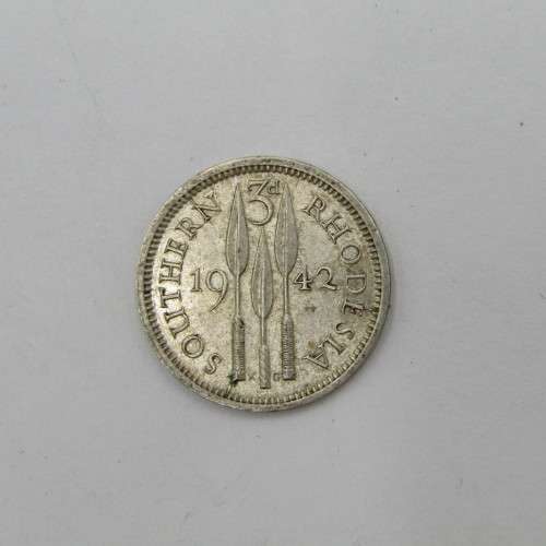1942 Southern Rhodesia 3d with cracked die - AU
