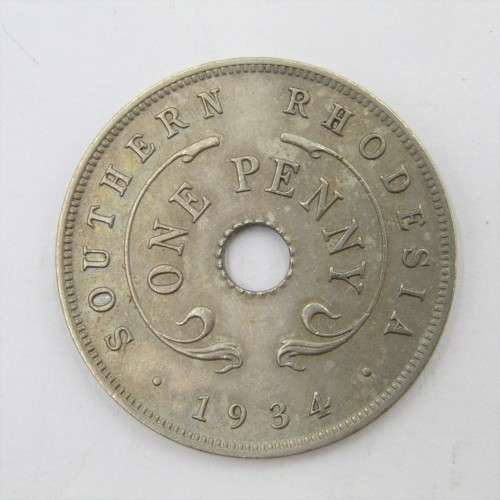 1934 Southern Rhodesia Penny - XF