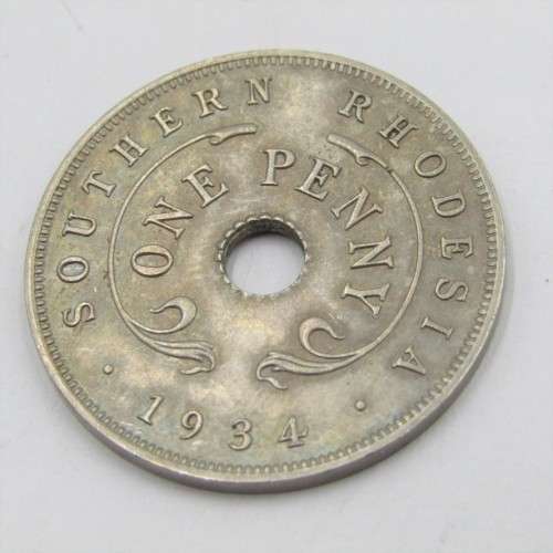 1934 Southern Rhodesia Penny - XF