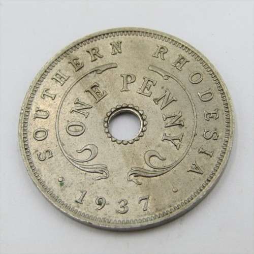 1937 Southern Rhodesia Penny - AU