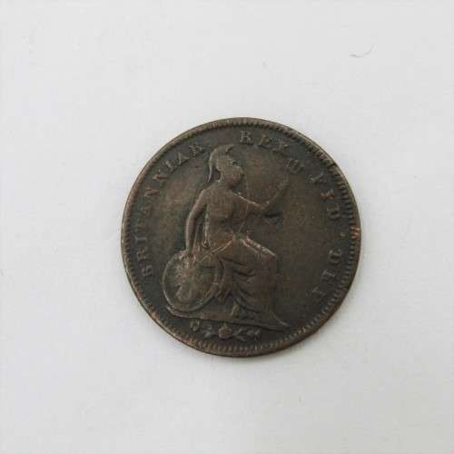 1827 Great Britain Third Farthing - scarce