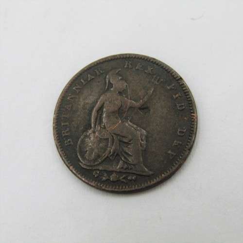 1827 Great Britain Third Farthing - scarce