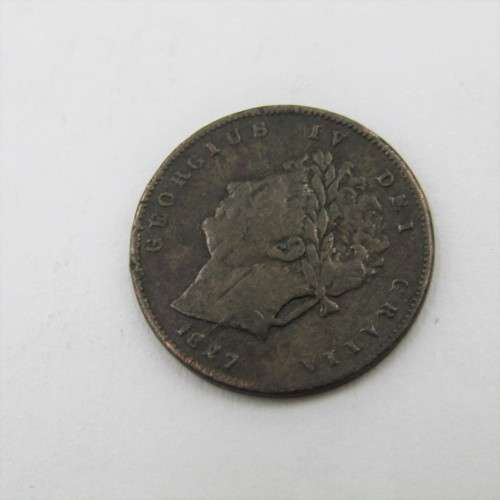 1827 Great Britain Third Farthing - scarce