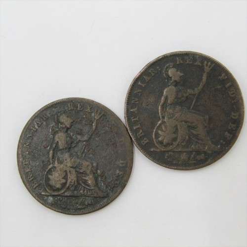 1826 and 1827 Greta Britain George IV half pennies