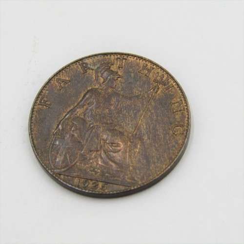 1925 Greta Britain Farthing - AU+