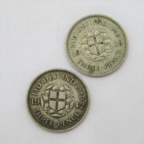 6 Great Britain tickeys - 1937 - 1942 - sold as a lot