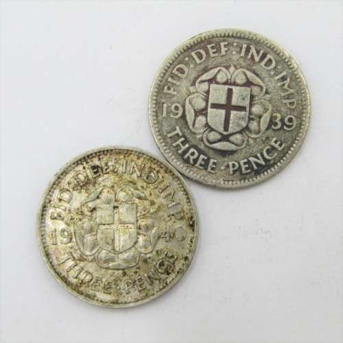 6 Great Britain tickeys - 1937 - 1942 - sold as a lot