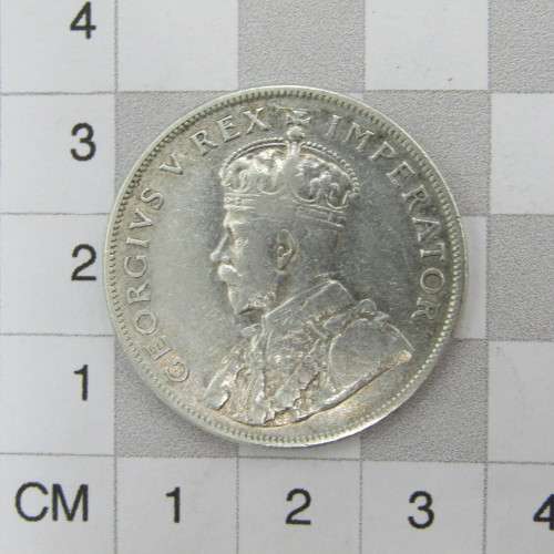 1936 SA Union 2 Shilling Half- six diamonds visible on crown - VF