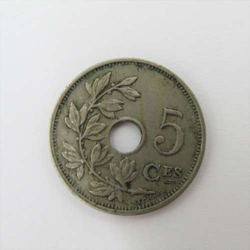 1926 Belgium Silver 5 Centimes with 6 out of place