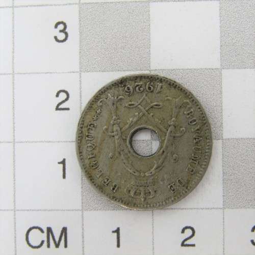 1926 Belgium Silver 5 Centimes with 6 out of place