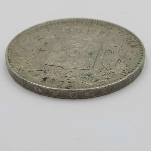 1873 Belgium Silver 5 Francs