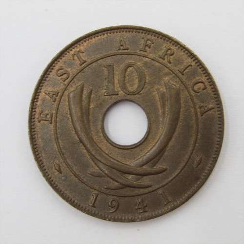 1941 East Africa 10 Cent - `I` mintmark