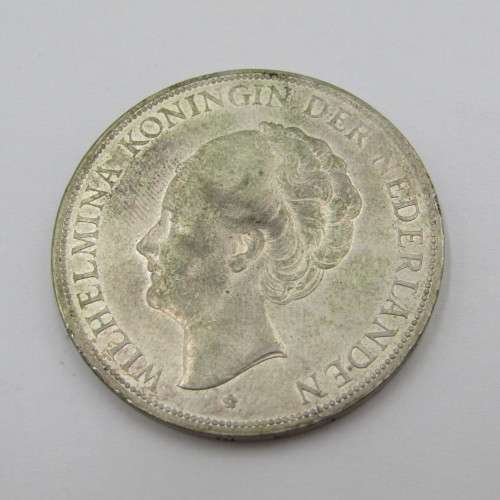 1929 Netherlands 2 1/2 Gulden - AU+