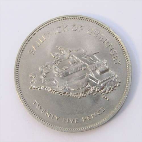1977 Guernsey Silver Jubilee 25 pence