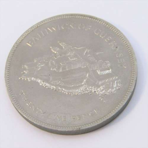 1977 Guernsey Silver Jubilee 25 pence