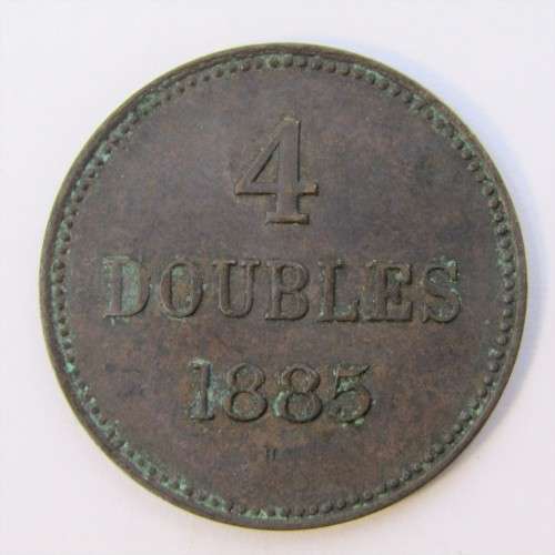 1885 Guernsey 4 Doubles - XF