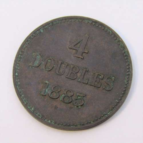 1885 Guernsey 4 Doubles - XF