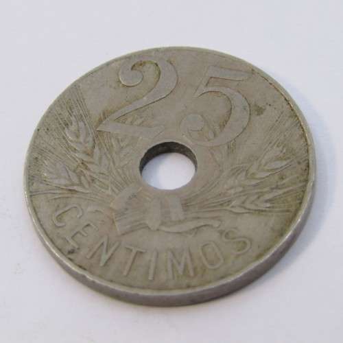 1927 Spain 25 Centimos