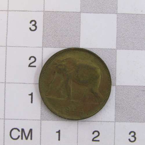1944 Belgium Congo 1 Franc - XF