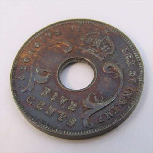 1937 East Africa set of 2 AU coins - `H` and `KN` mintmarks