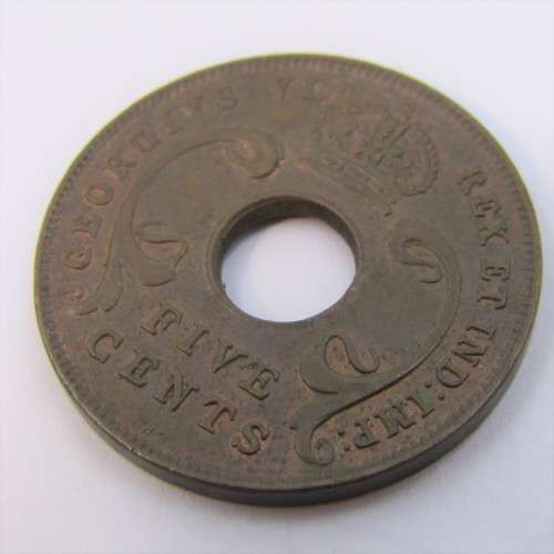 1937 East Africa set of 2 AU coins - `H` and `KN` mintmarks