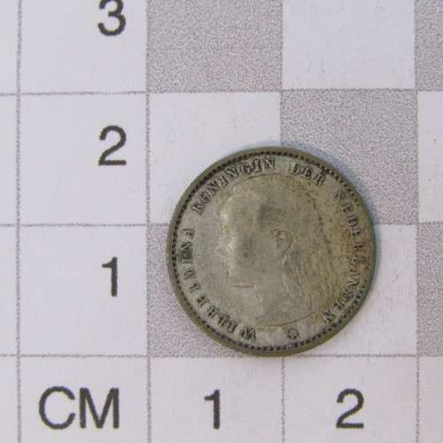 1897 Netherlands Silver 10 Cent - F+