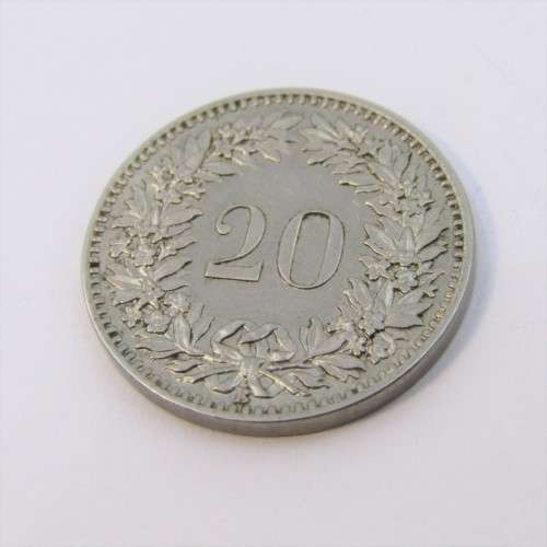 1925 Switzerland 20 Rappen- AU