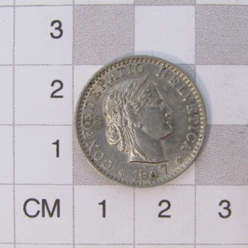 1947 Switzerland 20 Rappen - AU+