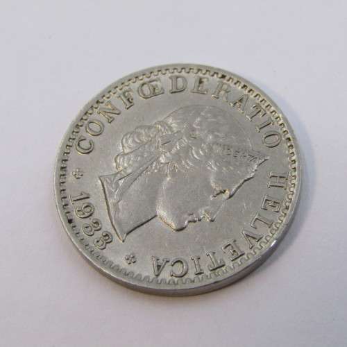 1933 Switzerland 20 Rappen - AU