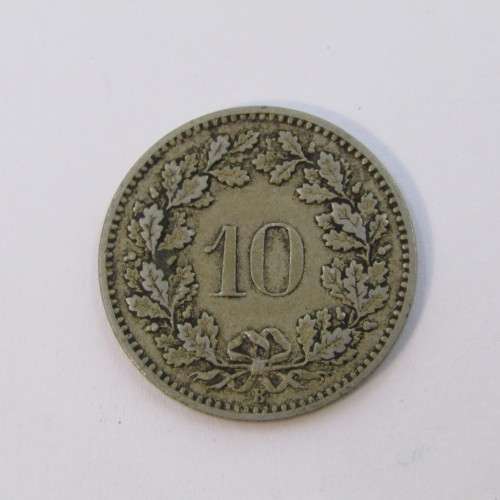 1885 Switzerland 10 Rappen