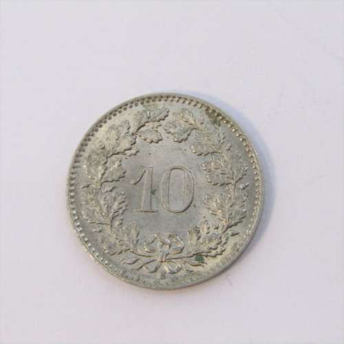 1957 Switzerland 10 Rappen - uncirculated