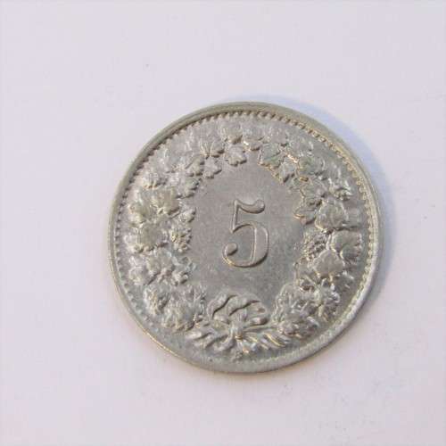 1947 Switzerland 5 Rappen - AU