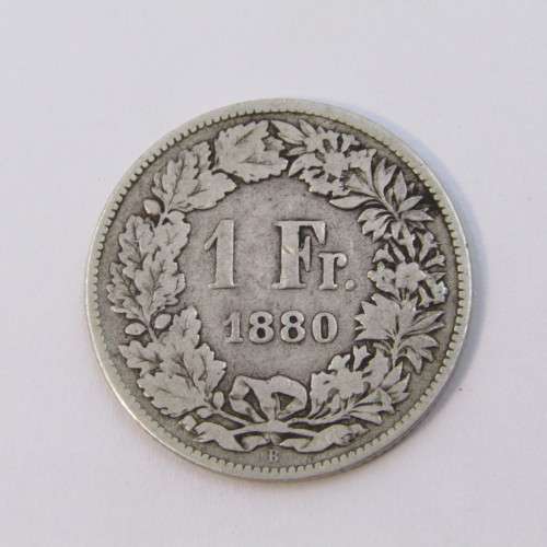 1880 Switzerland Franc - scarce