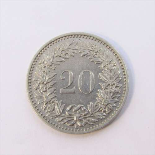 1932 Switzerland 20 Rappen - AU+