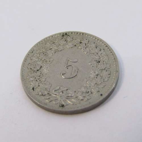 1880 Switzerland 5 Rappen - XF