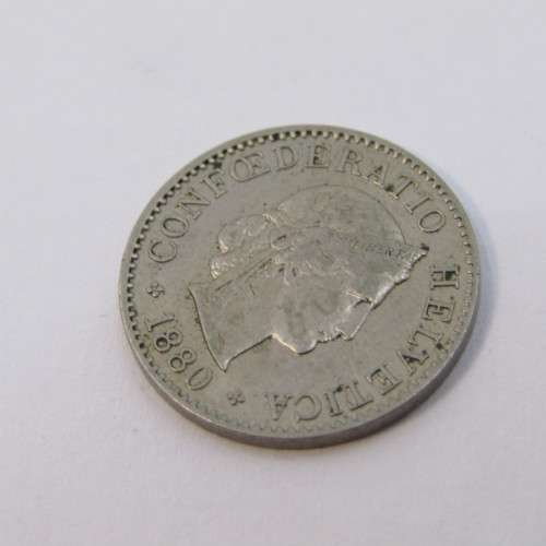 1880 Switzerland 5 Rappen - XF