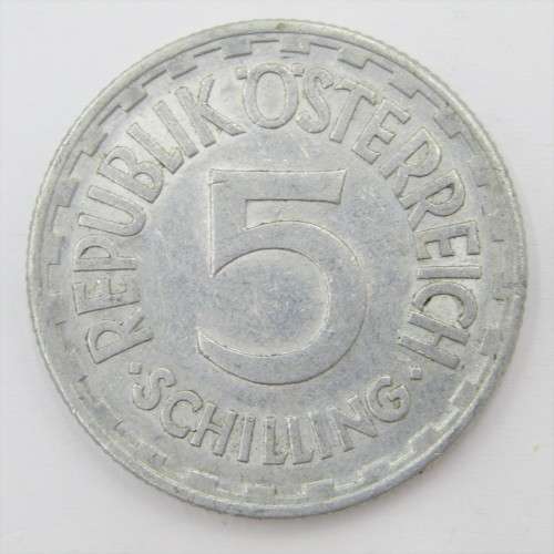 1952 Austria aluminum 5 Schilling - XF