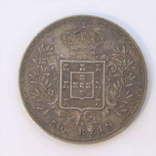 1892 Portugal 500 Reis - aAU