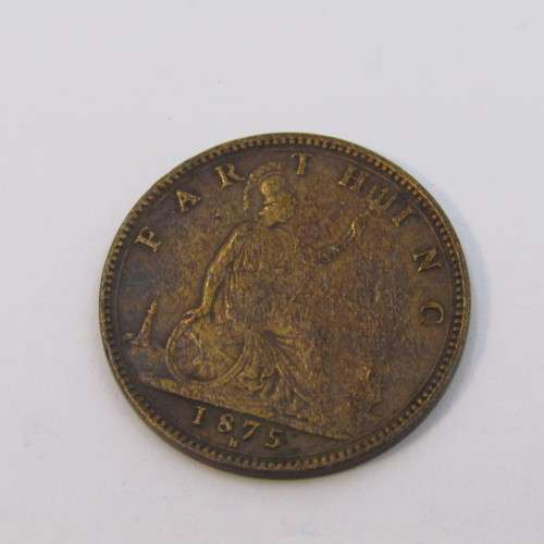 1875 Great Britain `H` Farthing
