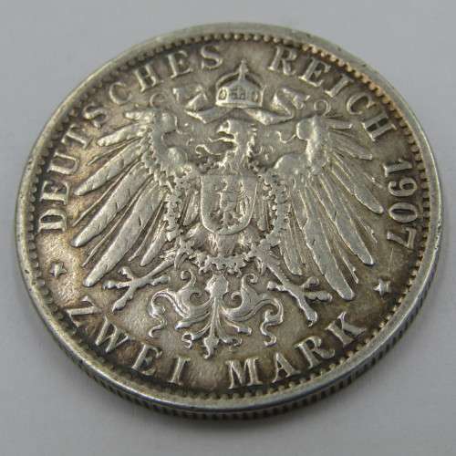 1907 a German States Prussia 2 Mark
