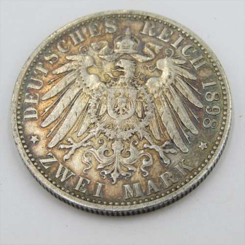 1898 German States Prussia 2 Mark - VF