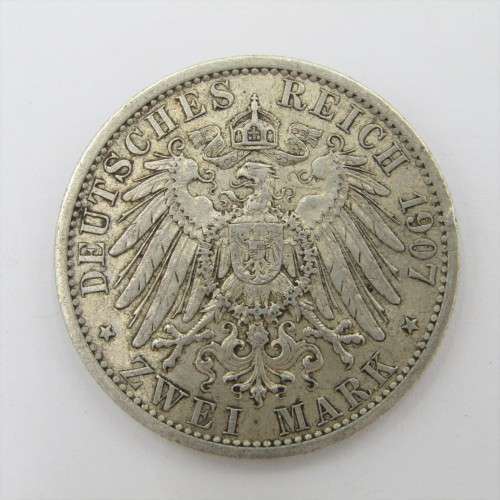 1907 A German State 2 Mark - XF